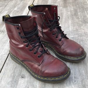Dr Martens 1460 8 Eye Oxblood leather boots